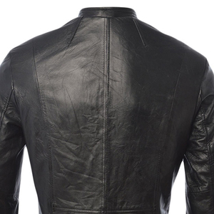 <b>Top</b> Quality Material in Wholesale Men's Leather Jacket For Biker Distressed plus size Leather jacket - Product Image 5