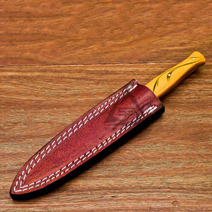 Couteaux à lame fixe personnalisables (taille et poids) avec manche en bois, lames en acier inoxydable et damas, légers, garantie 3 ans - Product Image 5