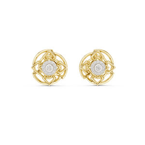 ต่างหูเพชรทรงวินเทจแบบฉลุลาย ประดับเพชรแล็บโกรว์ ตัวเรือนทองคำขาว 18 กะรัต เหมาะสำหรับงานหมั้น งานแต่งงาน งานเลี้ยง ของขวัญวันวาเลนไทน์ หรือใช้ในชีวิตประจำวัน - Product Image 1