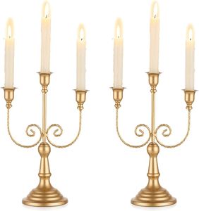 Antique Style Metal Candelabra For Home Decor Wedding Reception Dining Table Centerpiece Vintage Decoration Display - Product Image 6