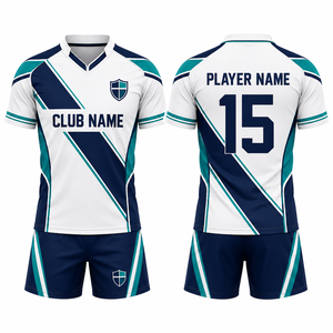 Maillot de football unisexe à col en V sans manches, imprimé par sublimation, en polyester respirant et anti-humidité, pour adulte, toutes saisons - Product Image 1