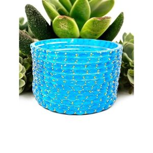 Premium Transparent Red Jelly <b>Glass</b> <b>Bangles</b> Set Glossy Finish Lightweight Stackable Traditional Ethnic Women Jewelry - Product Image 2