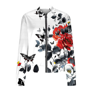 Comfort Fit Breathable Casual Women Printing Varsity <b>Jackets</b> Premium Pullover Garment For Lifestyle Fashion Needs - Product Image 1