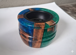 Handcrafted Premium Acacia Wood Epoxy Resin Eco-Friendly Religious Bakhoor Burner Arabic Oud Incense Holder Home Fragrance - Product Image 4