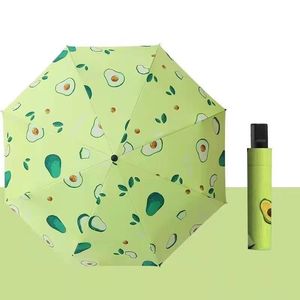 Fruit Pattern 3 Fold Manual <b>Umbrella</b> <b>Windproof</b> UV Protection Portable Rain Parasol for Adults Travel - Product Image 2
