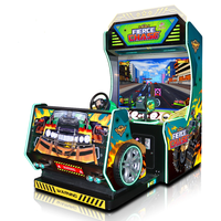 Machine de jeu de simulation de course HGR Amusement HGR 86, fonctionnant à pièces, pour salle de jeux intérieure, FIERCE CHASE, en bois, 110/220V, 2 joueurs, 55 pouces