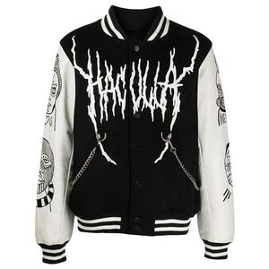 Veste universitaire personnalisée OEM pour hommes Veste Letterman élégante avec patch en chenille brodé pour étudiants - Product Image 2