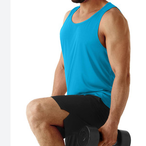 Customized Sports Fitness Gym Tank Tops For Menn's Custom Made Breathable Comfortable Solid Color Private Label Man Tank Top - Product Image 3