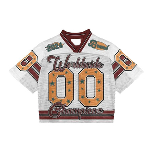 Camisetas de Fútbol Retro Americanas Personalizadas para Hombre, 100% Algodón, Estilo Urbano, Sublimación de Alta Calidad, Malla, Talla Grande, 2026 - Product Image 2