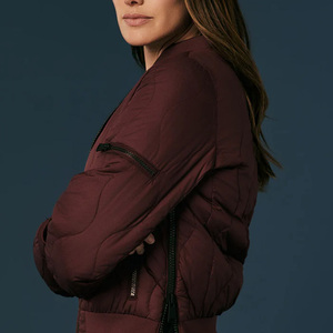 Blouson Bomber Femme Tendance Urbaine Personnalisable Broderie Impression Imperméable Respirant Coupe Moderne Vêtement d'extérieur Zippé pour Marque - Product Image 4