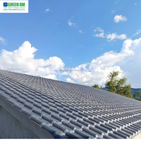 Tuile de toit en PVC ASA de style traditionnel japonais Matériaux de construction ondulés anti-corrosion et coupe-vent pour temples