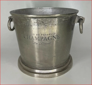 Seau à glace en acier inoxydable pour champagne, bac à vin en métal avec couvercle et doubles poignées pour fêtes et bars - Product Image 3