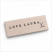 Étiquettes tissées personnalisées, étiquettes à coudre pour vêtements et accessoires