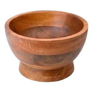 Soporte redondo de madera para tartas, pedestal de madera de mango, servidor de postres hecho a mano, exhibidor de postres para bodas, fiestas, hogar, artesanal de madera. - Product Image 3