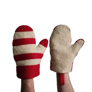 Népal mitaines en feutre écologiques faites à la main accessoires d'ustensiles de cuisine durables outils artisanaux - Product Image 4