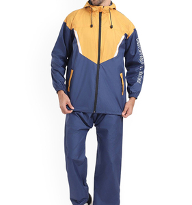 OEM Men's Professional High Quality Windbreaker Suit Waterproof Hooded Jacket And Pants Set For Outdoor Travel - Product Image 1