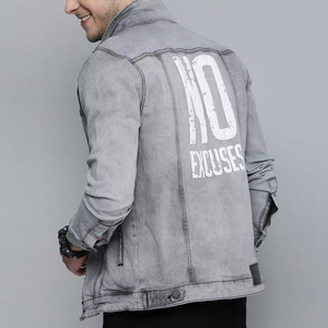 Chaqueta Vaquera Formal Vintage Personalizada para Hombre 2026, con Estampado y Bordado, Transpirable, de Alta Calidad, Lavado Intenso, Cierre de Botones - Product Image 5