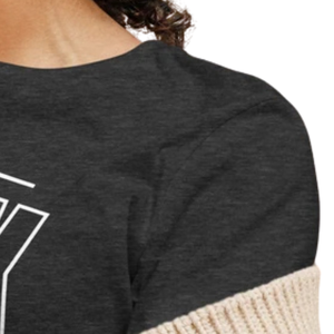 เสื้อยืดลายกราฟิกผู้หญิงทรงหลวม รุ่น Charcoal Ladies พร้อมดีไซน์ตัวอักษรด้านหน้า คอกลม ผ้าฝ้าย แขนสั้น คอลเลคชั่นสตรีทแวร์ - Product Image 2