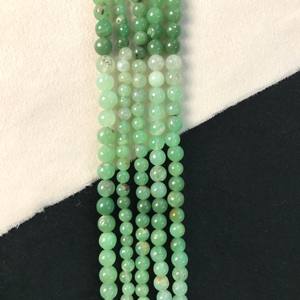 Cuentas Redondas Lisas de Crisoprasa 100% Naturales, Certificadas por IGI, Grado AA, de 4mm-6mm, Color Verde Piedra, Fire Vivaaz Gems Jaipur - Product Image 5