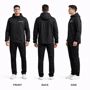 Chaqueta Deportiva con Capucha, Ligera y Transpirable, Personalizable con Logotipo OEM, para Correr, Color Liso, B2B, para Hombre - Product Image 5