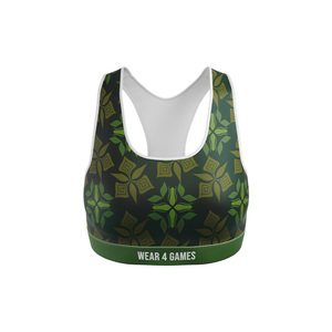 สปอร์ตบราสำหรับผู้หญิง พิมพ์ลายได้ตามต้องการ รองรับแรงกระแทกสูง เย็บตะเข็บอย่างดี สำหรับการออกกำลังกายหนัก ระบายอากาศได้ดี ยืดได้สี่ทิศทาง กันน้ำ ไซส์พลัส - Product Image 4