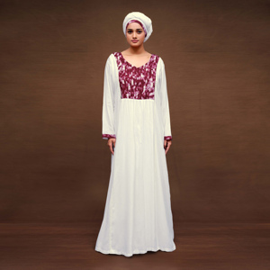 Vestido Maxi Kaftán Modesto de Rayón, Elegante, Cuello Sólido, Corte Holgado, Estilo Árabe Dubái, Manga Larga, Abaya Larga Hasta el Suelo para Eid - Product Image 2