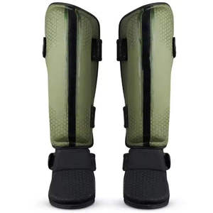 Protège-tibias en néoprène vert avec fermeture auto-agrippante, protection légère pour adultes, protège-jambes de football toutes saisons - Product Image 3