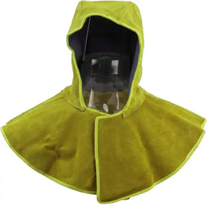 Casque de soudeur en cuir de vachette fendu avec protection du cou et des épaules pour hommes et femmes - Product Image 6
