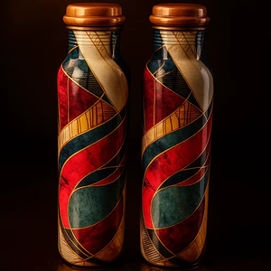 Bouteille en cuivre design au look contemporain et finition raffinée pour une expérience d'hydratation élégante et haut de gamme - Product Image 1