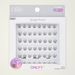 Extensions de cils Olio sans colle, paquet individuel PLUS, transparent, court, 2 types au choix, 1 cils artificiels - Product Image 6