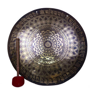 Gong Tibétain Artisanal en Bronze Samyak, Diamètre 65cm, Poids 5kg, Motif Mandala Intricate pour la Méditation et la Guérison Sonore - Product Image 5