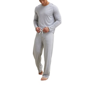 Conjuntos de dos piezas suaves y cómodos de manga larga personalizados a precio de venta al por mayor, ropa para hombre, traje de ocio para el hogar, pijamas para hombre de BD - Product Image 5