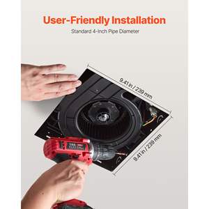 Ventilateur d'extraction de salle de bain à LED 110 CFM 4000K, 1,5 Sones, moteur premium à faible bruit, blanc, pour plafond, buanderie, rangement, maison - Product Image 4