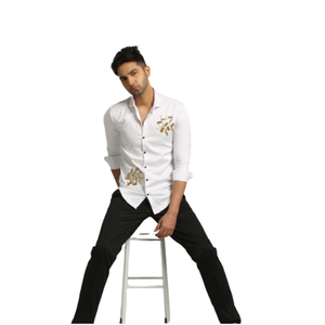 Customized Cotton Designer Shirt Mens Slim Fit Formal Dress Shirt 100% Cotton Long Sleeve Spread Collar Business Office Wear OEM - Product Image 1