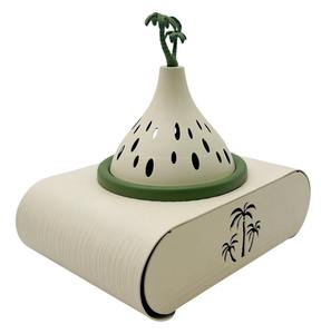 Palm <b>Tree</b> Bakhoor Burner Bulk Luxury Metal Incense Censer Square Tray Modern Desert Theme <b>Tabletop</b> Ramadan Decor - Product Image 1