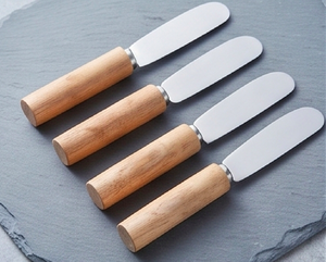 Stainless Steel <b>Cheese</b> <b>Knife</b> <b>Set</b> With Wooden Handles Durable Sharp Elegant Design Perfect For Home Kitchen And Dining Use - Product Image 1