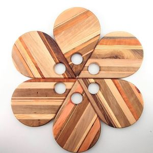 Fresh Theme kitchen accessories High quality Wood Coasters for Drinks Natural Acacia Wooden Coaster <b>Set</b> of 4 for sale <b>bakeware</b> - Product Image 4