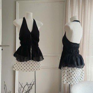 Conjunto de Camisa Sin Mangas Marrón con Botones Sólidos Premium + Pantalones Rectos Estilo Formal, Muestra Disponible, Mezcla de Poliéster Tejido, Cuello en V - Product Image 3