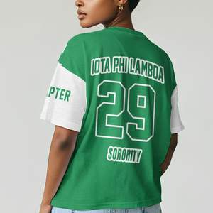 Camisa Personalizada de la Hermandad Iota Phi Lambda, Color Verde Esmeralda con Blanco, Camisa de la Hermandad Iota Phi Lambda Desde 1929 - Product Image 2