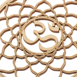 Socle décoratif symbole Om, décoration murale Mandala, panneau en bois découpé au laser, décoration spirituelle pour la maison, décoration de salle de yoga et de méditation, cadeau - Product Image 3