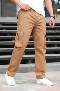 Men's Cargo Pants Elastic Waist Quick Dry Loose Fit Solid Color Outdoor Casual Wear With Pockets All Seasons - Product Image 2