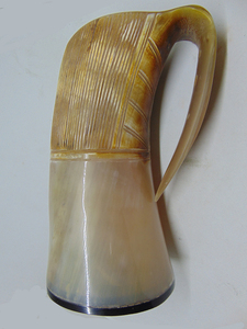 Mug à boire en corne de viking sculpté à la main, vintage et unique, style nautique, verres à shot - Product Image 2