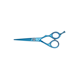 Ciseaux de coiffure professionnels japonais en acier inoxydable 420C bleu, ciseaux de coiffure métalliques anodisés bleus pour salon - Product Image 1
