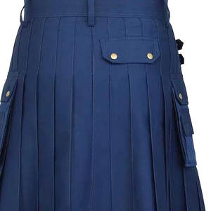 Kilt Utilitario de Algodón Azul Marino Escocés Hecho a Mano para Hombre, Venta al Por Mayor 2026 - Product Image 6