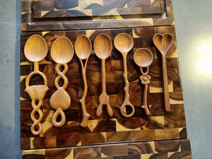 Ensemble de cuillères en bois faites à la main, design unique, approvisionnement en gros, personnalisation OEM - Product Image 5