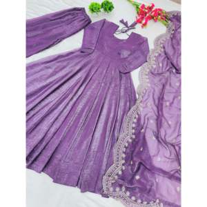 Robe de soirée de travail à broderie lourde Robe de soirée avec Dupatta - Product Image 6