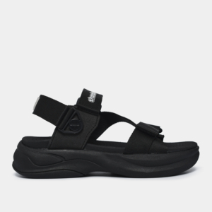 Sandales décontractées à bout ouvert F8B, design rotatif, adhérence et stabilité améliorées, couleur noire intégrale, origine Vietnam - Product Image 1