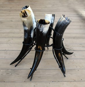 Viking Drinking Horn Iron Stand American Style Large Capacity Eco-Friendly <b>Disposable</b> for Home Restaurant Office Party Use - Product Image 6