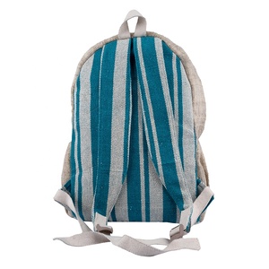 Sac à dos unisexe vintage style bohème en chanvre pour ordinateur portable, design fait main géométrique, fermeture à glissière, matériaux durables, voyage week-end - Product Image 4