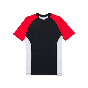 Rashguard personnalisé à manches courtes pour homme avec grip en silicone à la taille anti-roulement et coutures plates pour l'entraînement BJJ No-Gi - Product Image 2